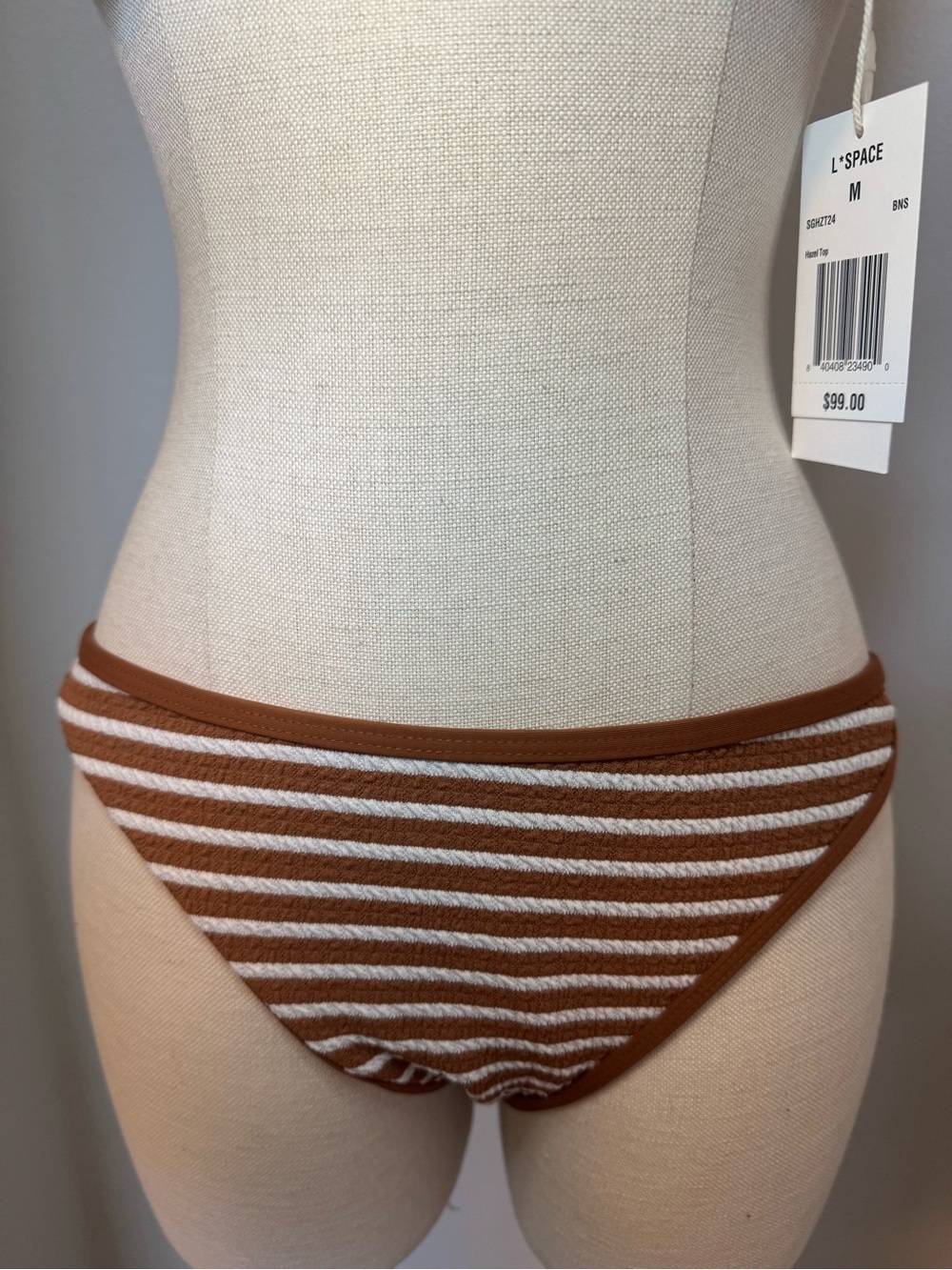 L*Space Suzi Bottoms Classic Striped Bikini Bottoms NWT - Picture 3 of 5